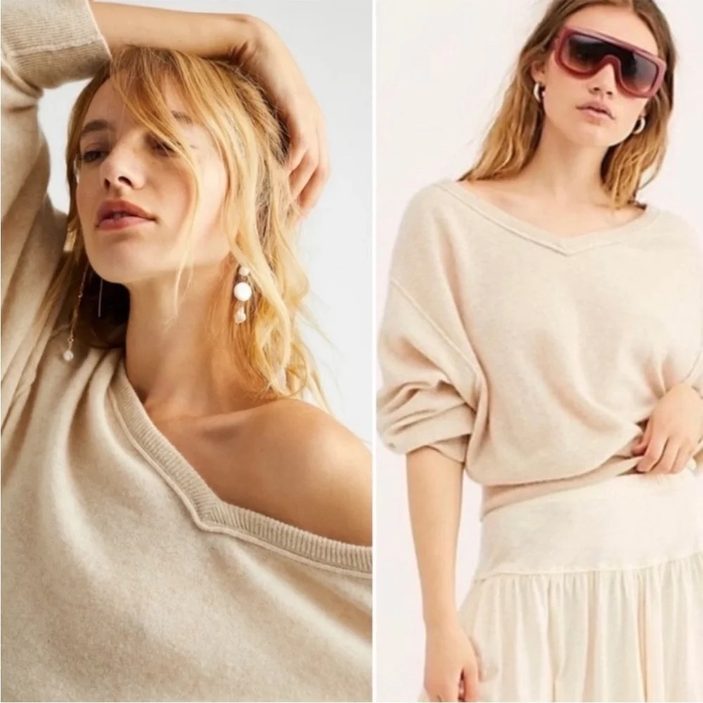 Free People ‘Love Like This’ cashmere pullover sweater L